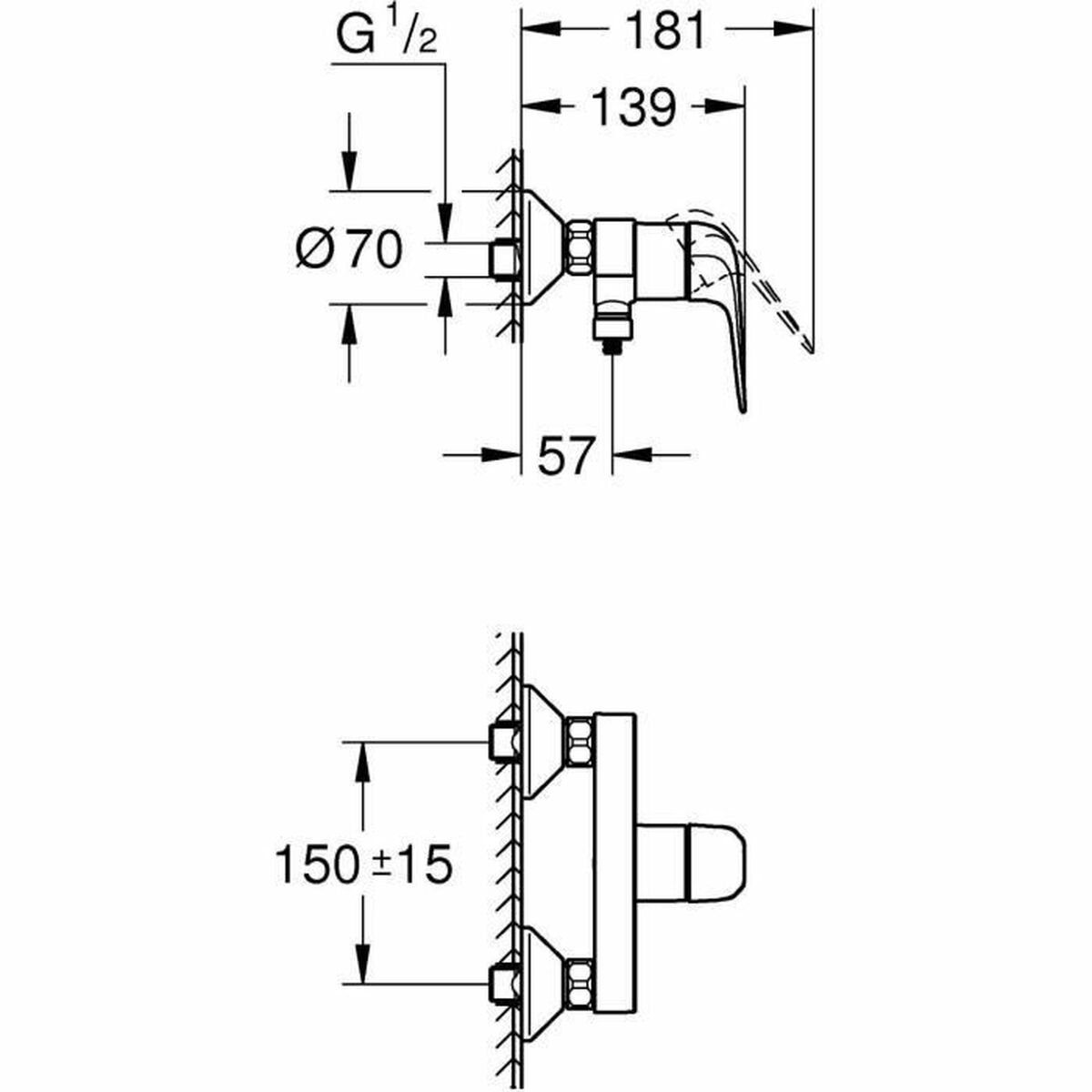 Kran jednouchwytowy Grohe Metal